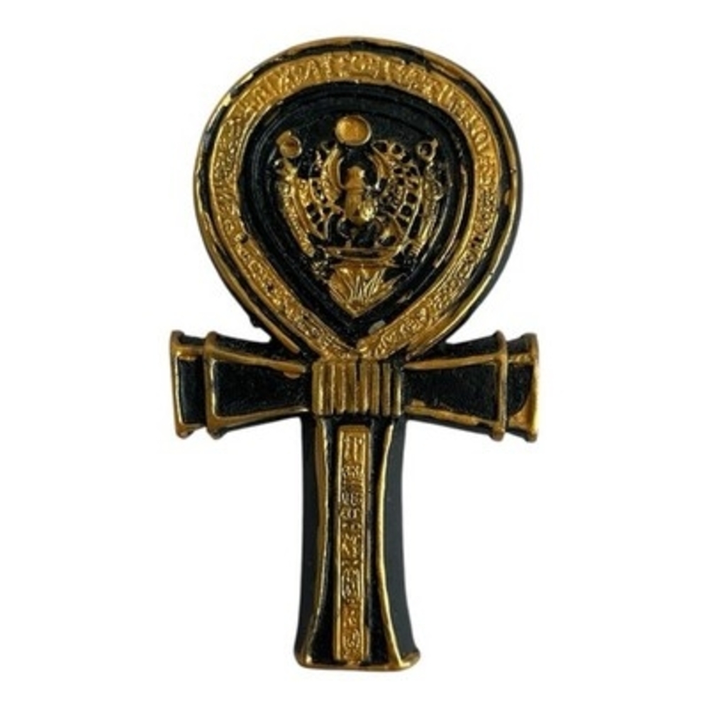 Egyptian Ankh Decor Black Gold Cross Symbol of Life 3.5" Magnet Amulet SouvenIr